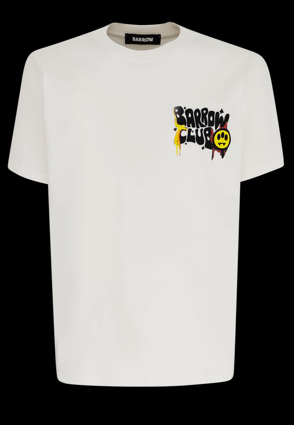ViaMonte Shop | Barrow t-shirt oversize bianco uomo con logo sul fronte
