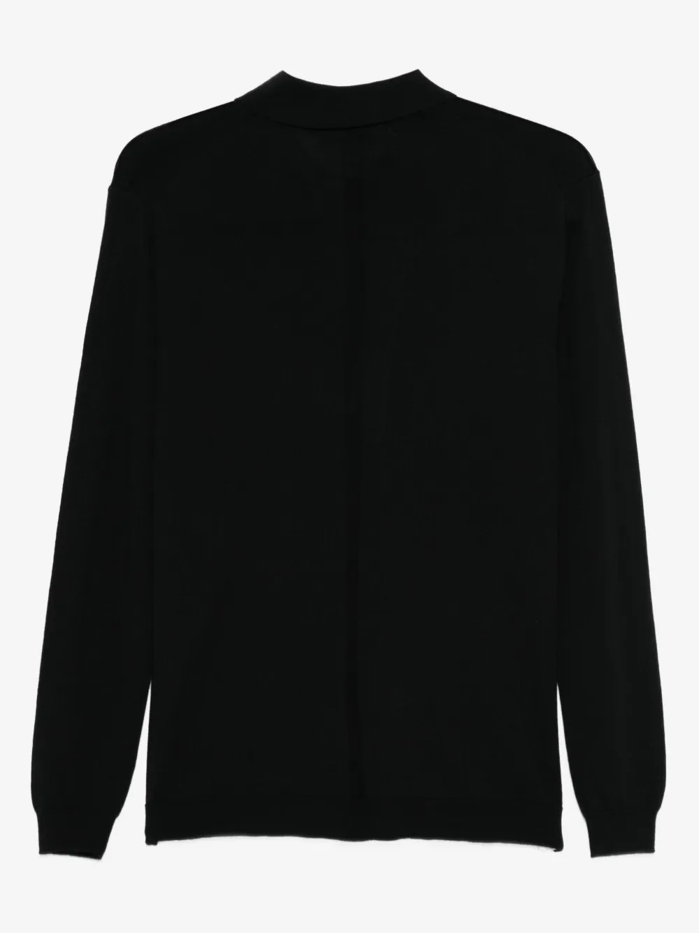 LWBR polo in lana merinos extrafine nera