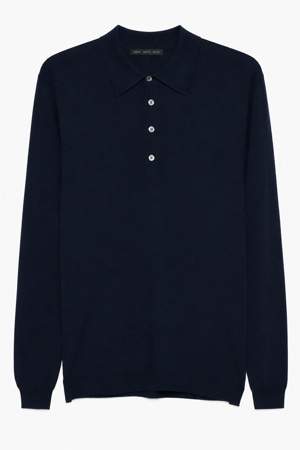 LWBR polo in lana merinos extrafine blu