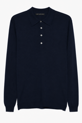 LWBR polo in lana merinos extrafine blu