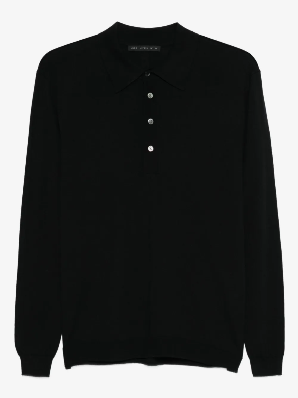 LWBR polo in lana merinos extrafine nera