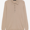 LWBR polo in lana merinos extrafine beige