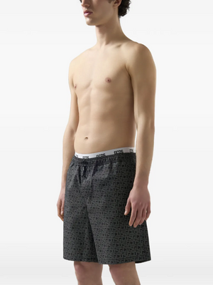 Monogram Swim Shorts bianco e nero | ViaMonte Shop