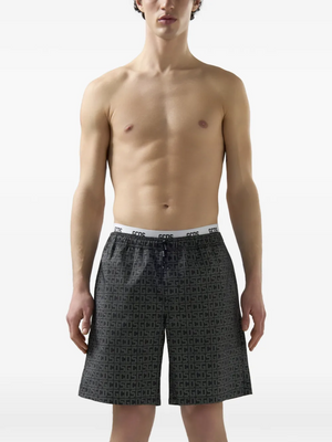 Monogram Swim Shorts bianco e nero | ViaMonte Shop