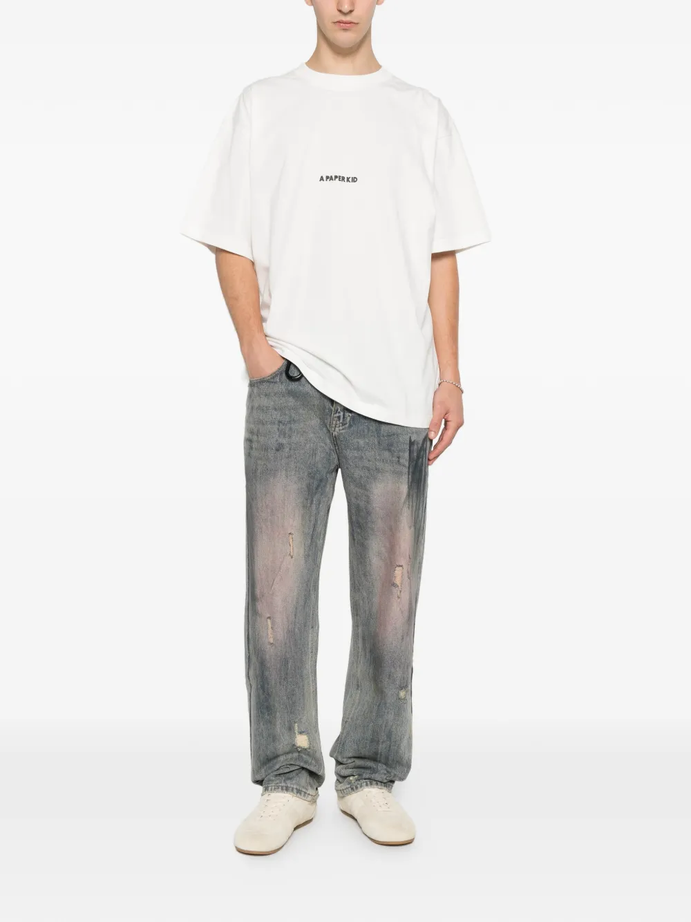 A Paper Kid T-shirt jersey unisex Off White | ViaMonte Shop