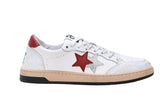 2STAR Sneakers Week in pelle – Bianco, rosso e ghiaccio