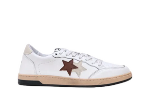 2STAR Sneakers Week in pelle – Bianco, beige e marrone | ViaMonte Shop