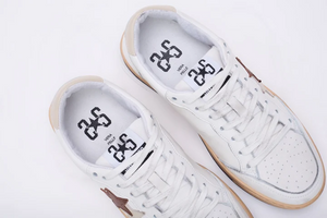 2STAR Sneakers Week in pelle – Bianco, beige e marrone | ViaMonte Shop