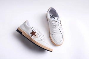 2STAR Sneakers Week in pelle – Bianco, beige e marrone | ViaMonte Shop