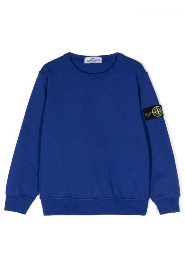 스톤 아일랜드 어린이 베이비 전기 블루 스웨트 셔츠