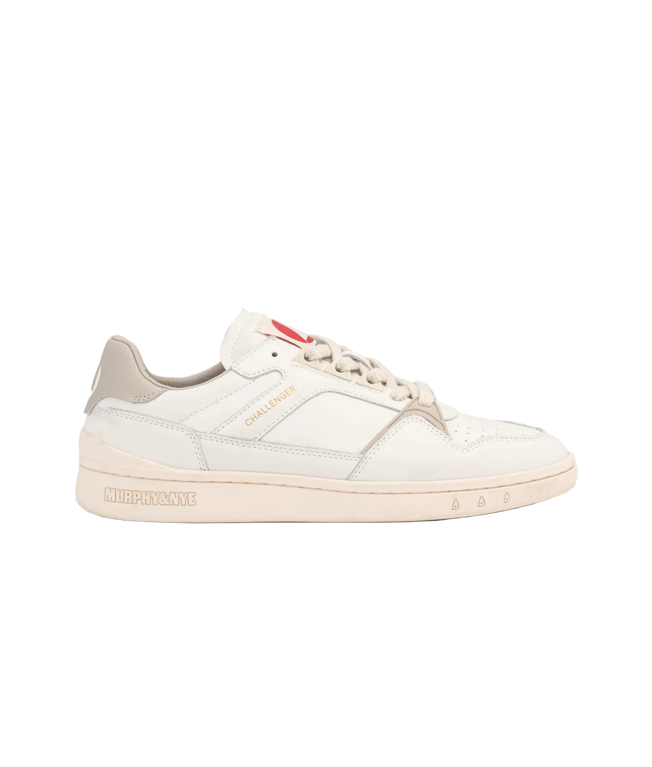 Murphy & Nye sneakers bianca e grigio in pelle
