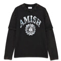 Amish T-shirt Double layer UNISEX AMISH Jersey Amish metallic Pigment - Washed black