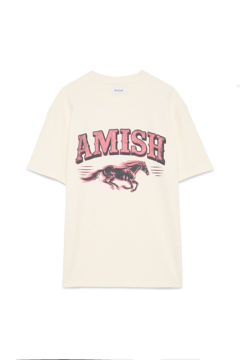 Amish T-shirt UNISEX AMISH Jersey Wild horse SW - Ecru