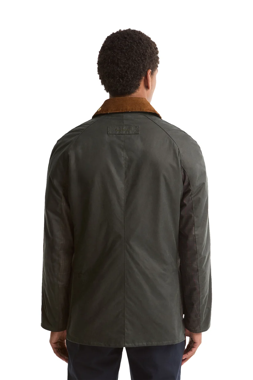 Barbour Festive Ashby Wax Jacket Sage/Evergreen – Giacca Cerata | ViaMonte Shop