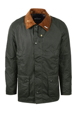 Barbour Festive Ashby Wax Jacket Sage/Evergreen – Giacca Cerata | ViaMonte Shop