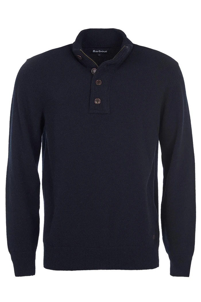 Barbour maglione half zip e patch blu | ViaMonte Shop