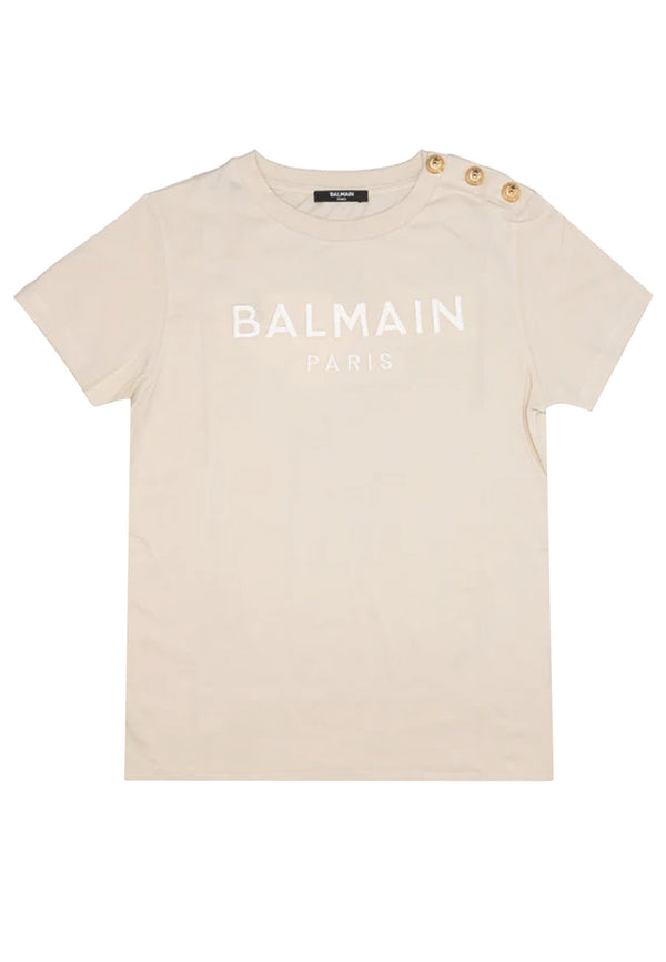 Balmain t-shirt crema unisex