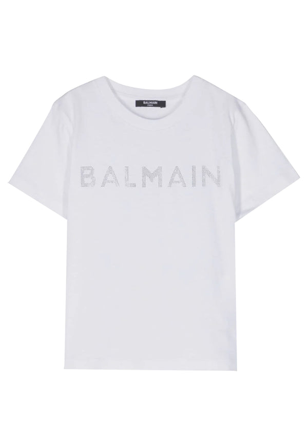 Balmain t-shirt bianco-argento unisex