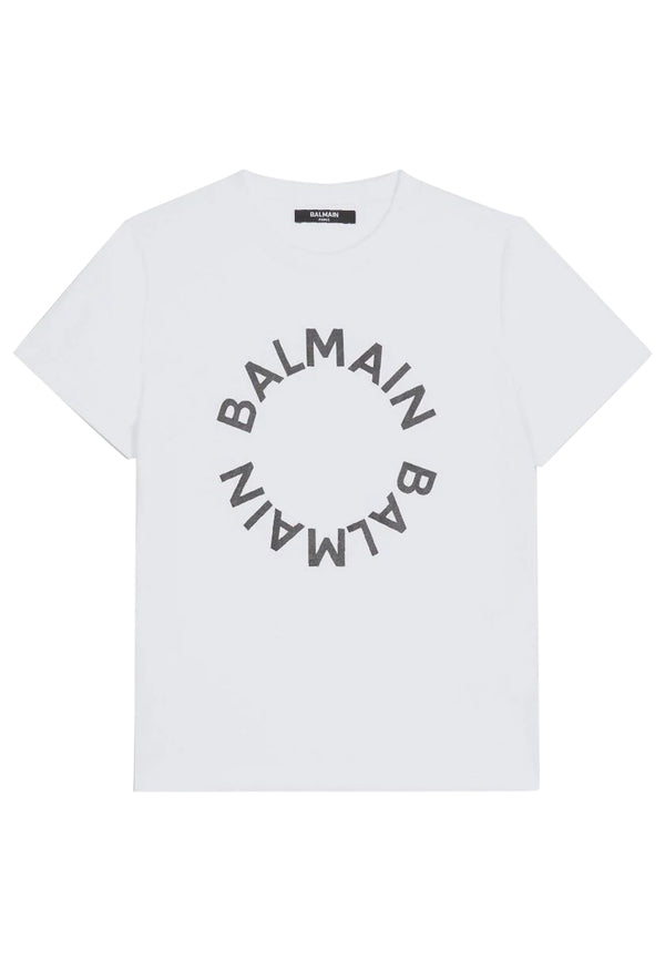 Balmain t-shirt bianco-nero unisex