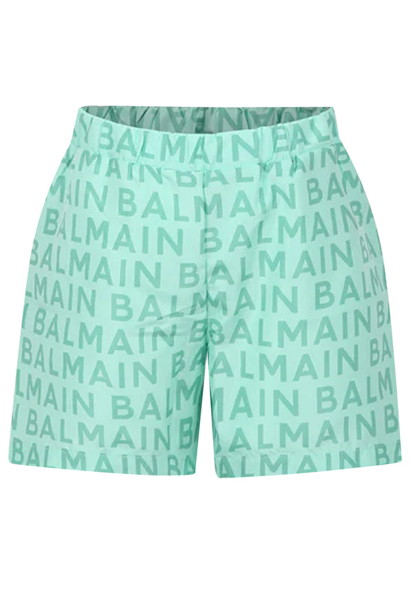 ملابس السباحة للأطفال باللون الأخضر من Balmain
