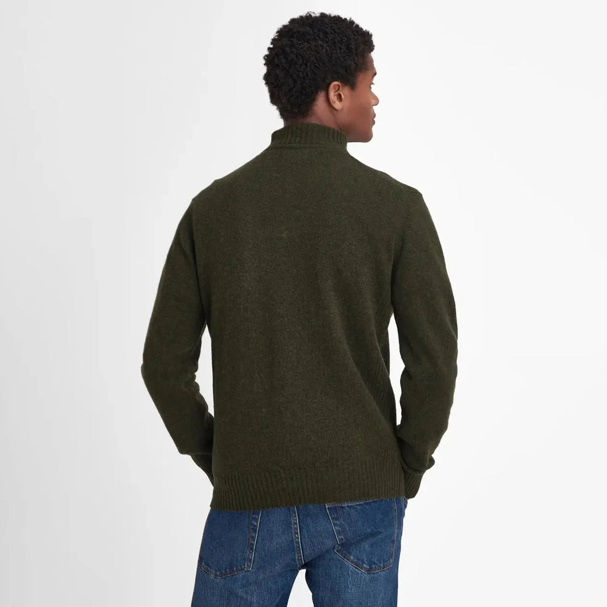 Barbour maglione half zip e patch verde militare | ViaMonte Shop