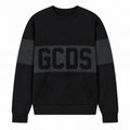 Girocollo GCDS Logo Spray Uomo - Nero/Grigio