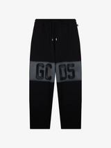 Pantaloni Felpa GCDS Logo Spray Uomo - Neri/Grigi