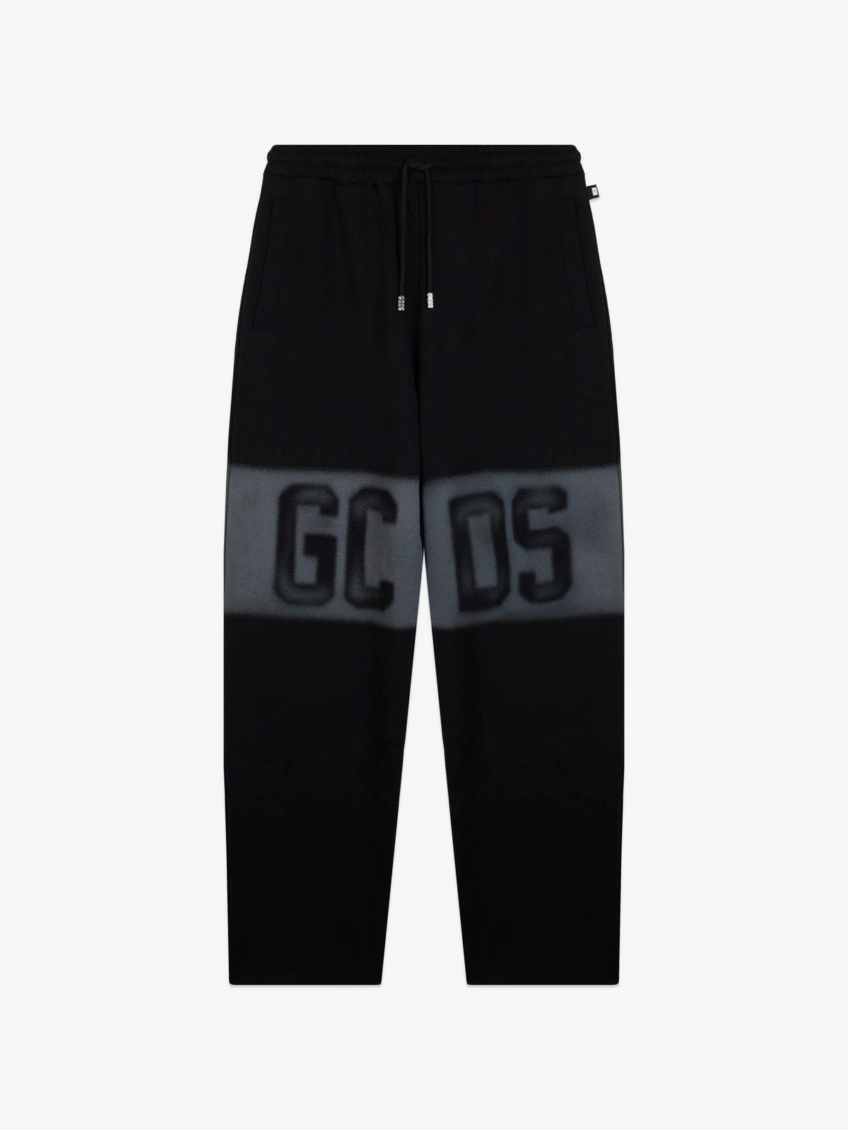 Pantaloni Felpa GCDS Logo Spray Uomo - Neri/Grigi