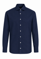 JCMAN Camicia tessuto performante no stiro uomo blu