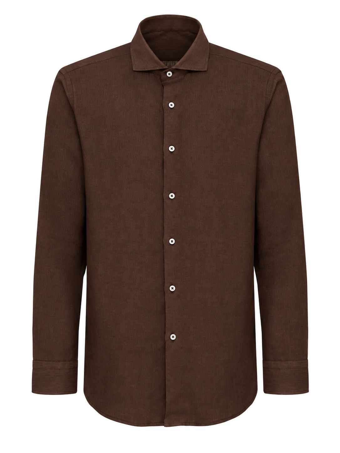 JCMan Camicia uomo marrone in tessuto no stiro performante