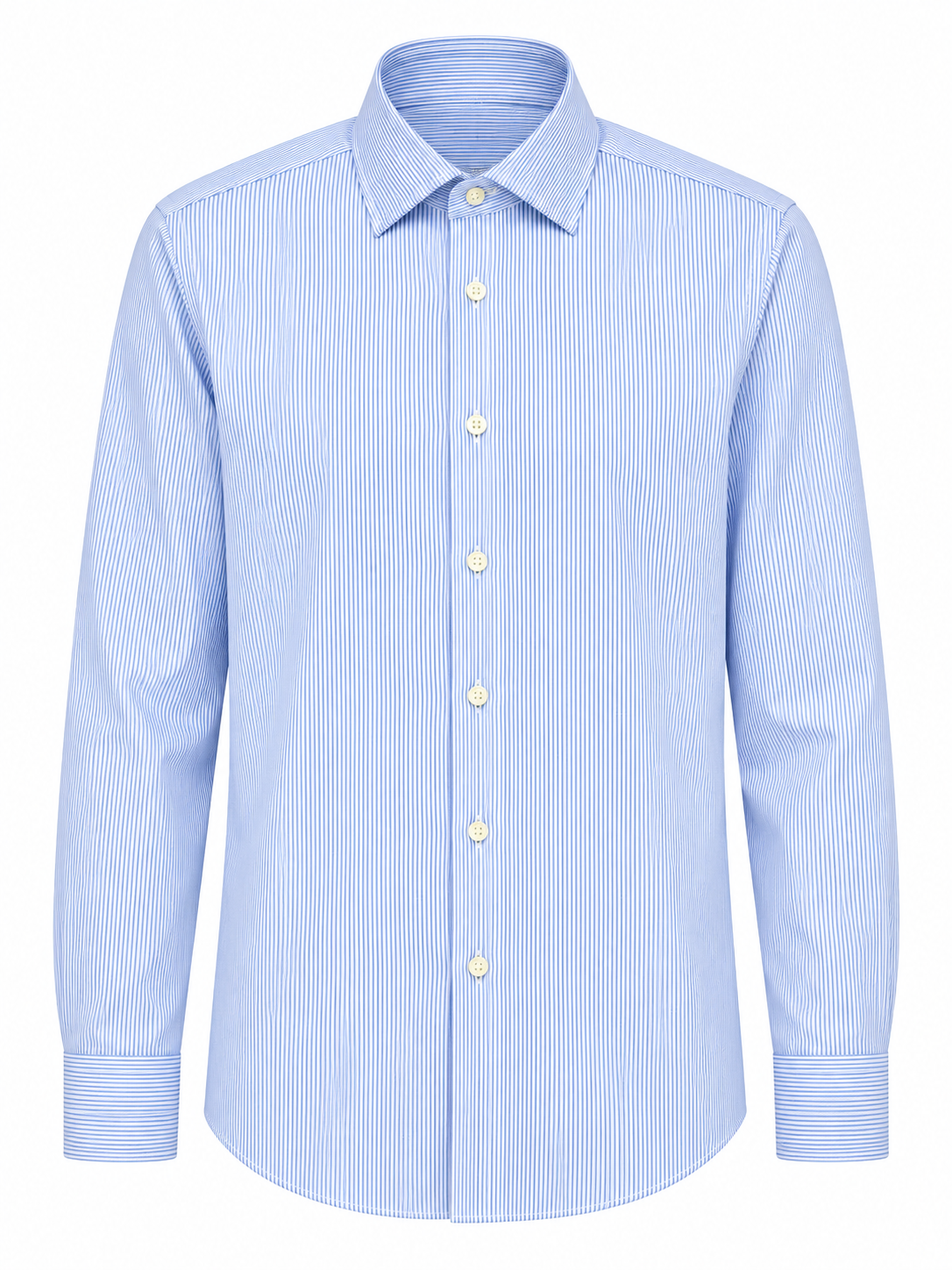 JCMan Camicia uomo tessuto no stiro performante a righe azzurra
