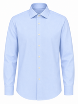 JCMan Camicia uomo azzurra in tessuto no stiro performante