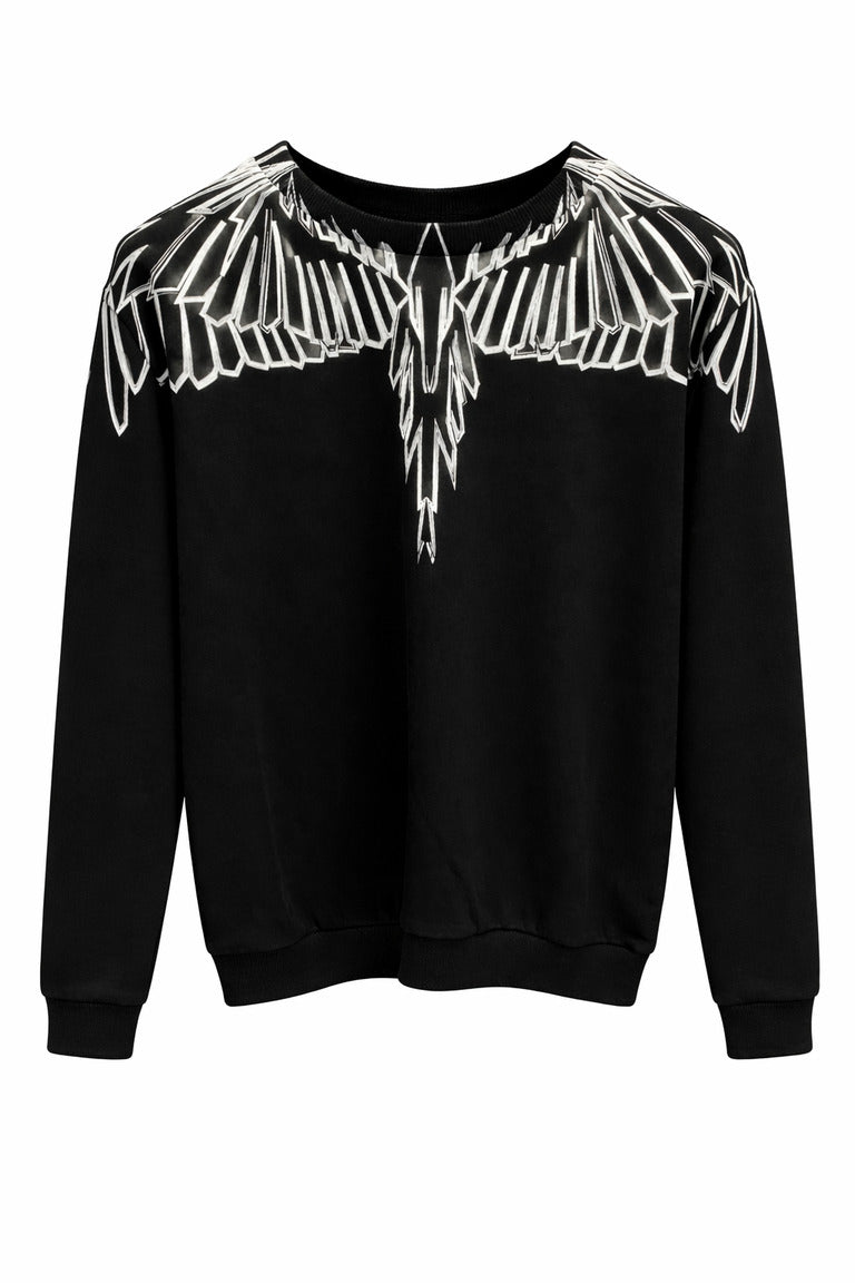 Felpa nera unisex Marcelo Burlon County of Milan in cotone