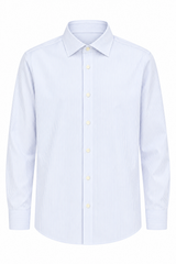 JCMan Camicia in puro cotone uomo a righe azzurra