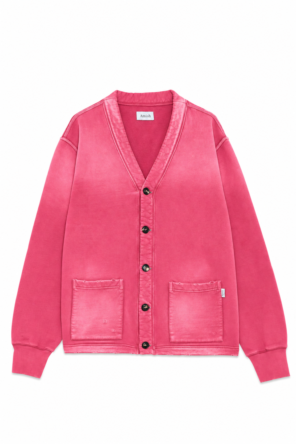 Amish Cardigan Sweater Destroyed - Burgundy