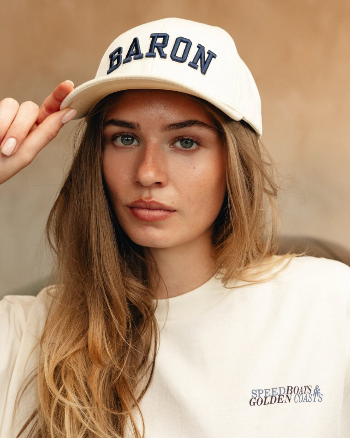 Cappello Baron Filou unisex beige in cotone | ViaMonte Shop