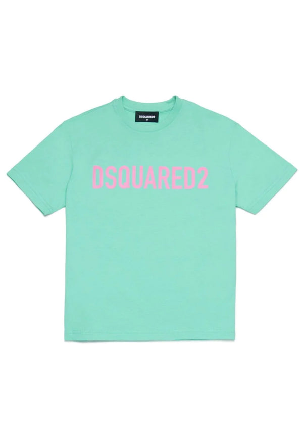 Dsquared2 t-shirt verde acqua unisex