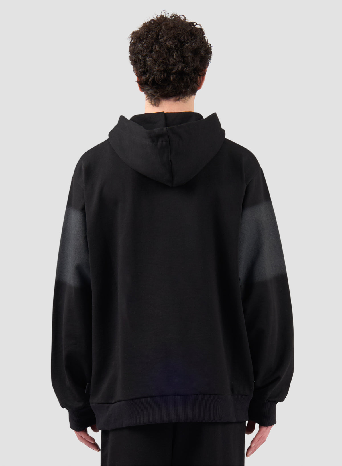 Felpa con Cappuccio GCDS Logo Spray Uomo - Nera/Grigia | ViaMonte Shop