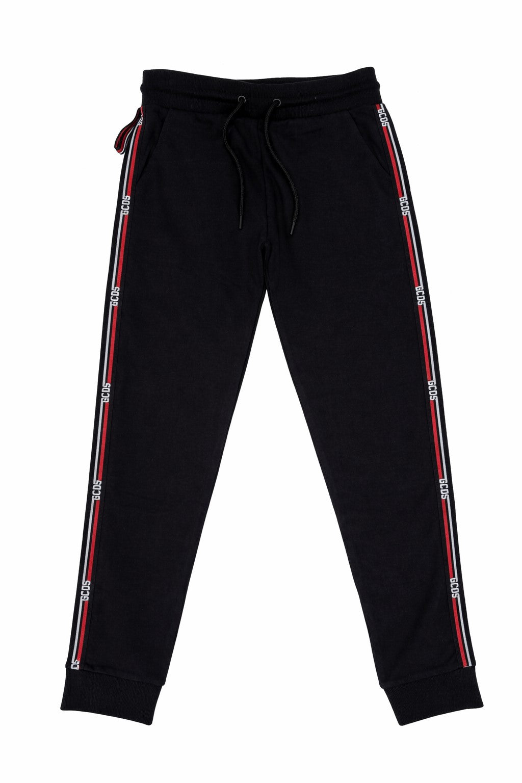 Logo Tape Sweatpants GCDS Uomo - Black/Black