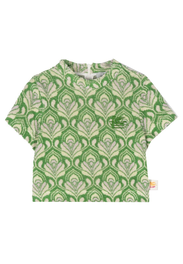 ETRO T-shirt Verde-Rosa Bambina