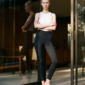 Legging Flavia sartoriale - Nero Matt | ViaMonte Shop