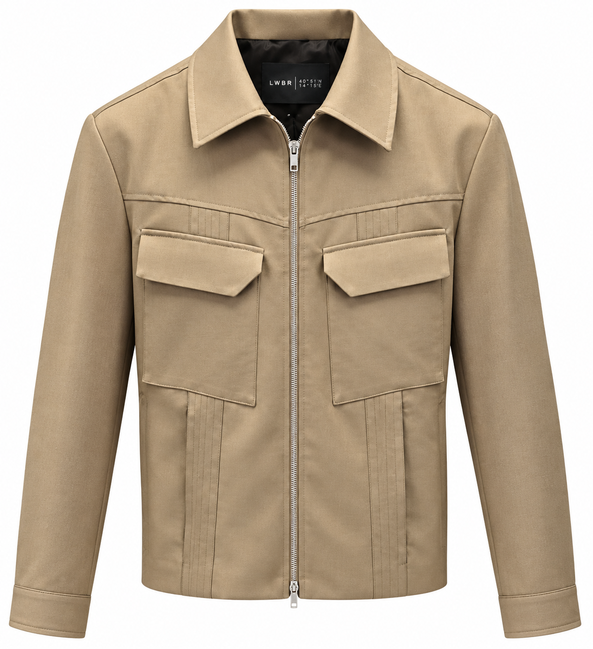 LWBR overshirt giacca in misto lana color cammello uomo