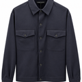 LWBR overshirt in fresco lana blu uomo