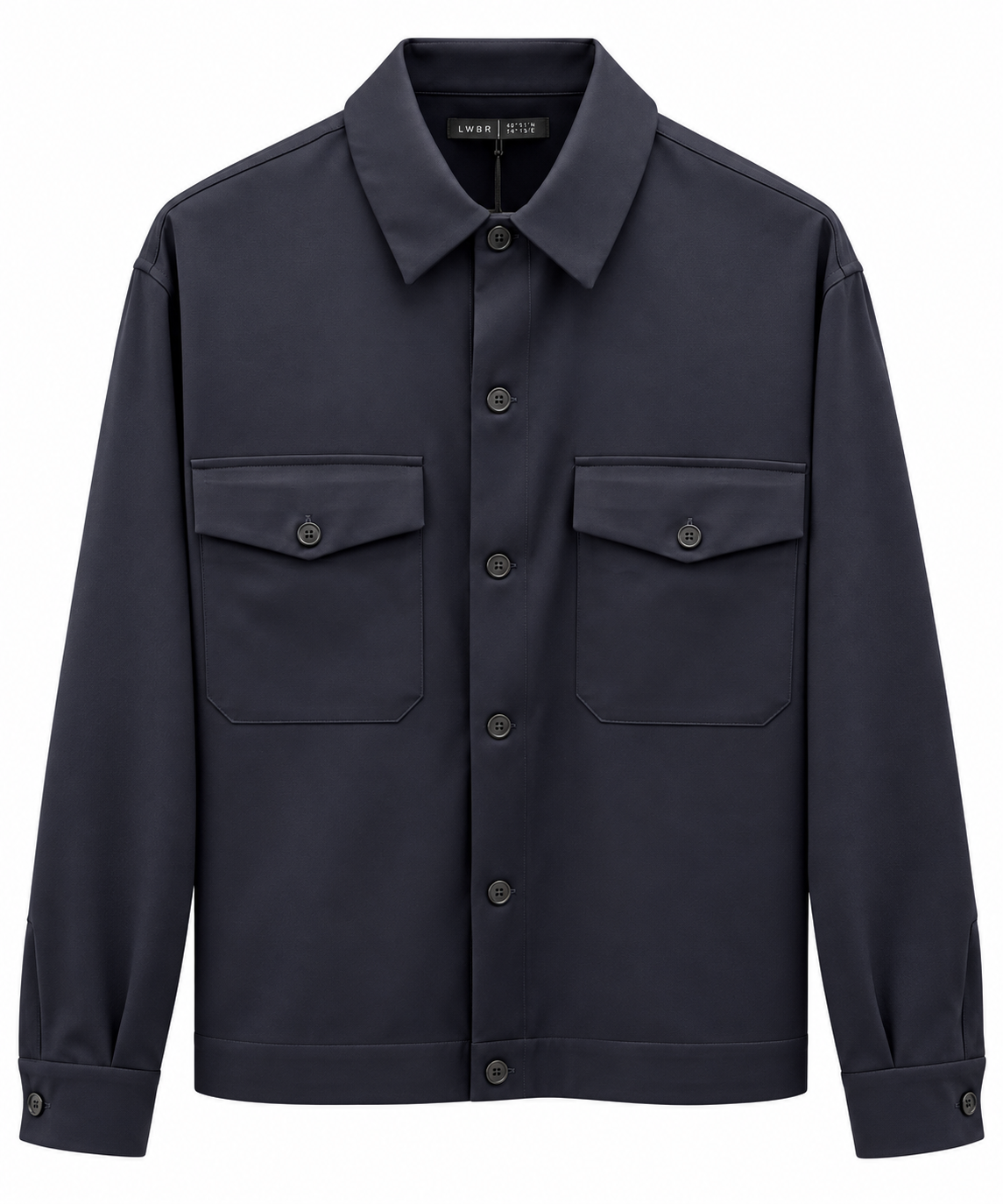 LWBR overshirt in fresco lana blu uomo