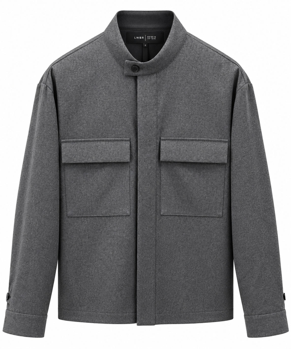LWBR overshirt in flanella grigia uomo