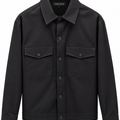 LWBR giacca camicia di cotone uomo nera
