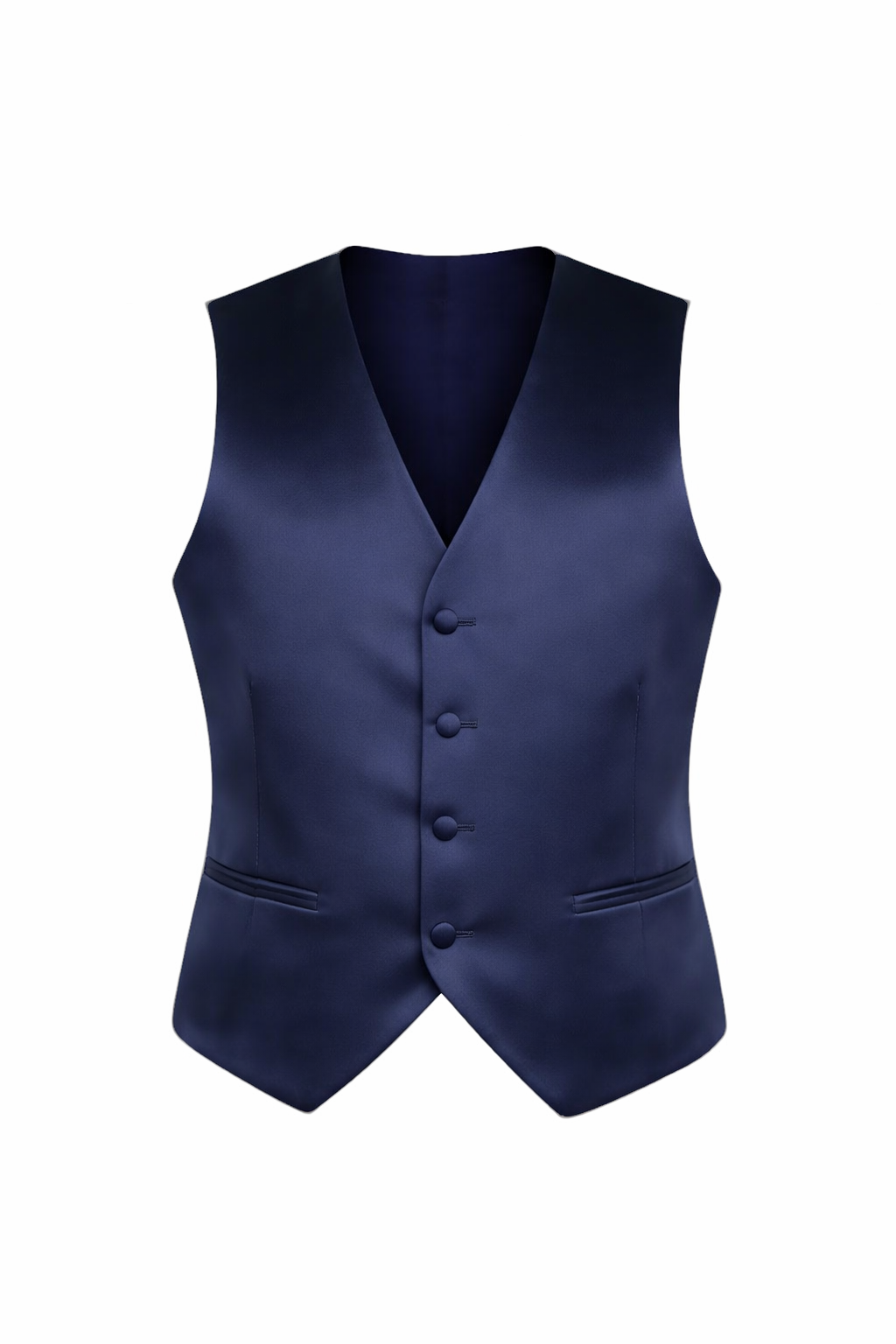 Gilet in raso Simbols uomo da cerimonia blu