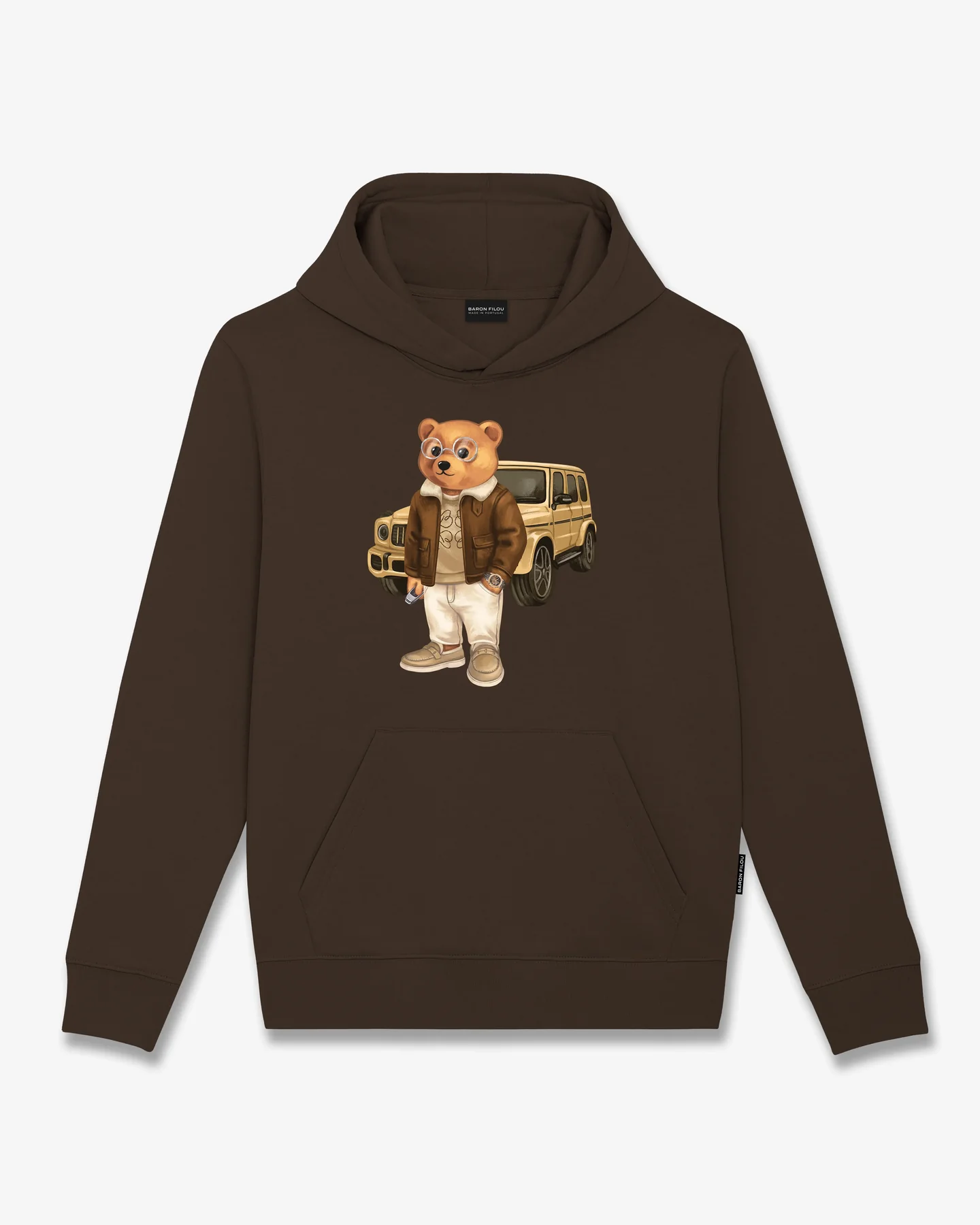 Baron Filou Filou 183 felpa con cappuccio unisex - Chocolate Brown