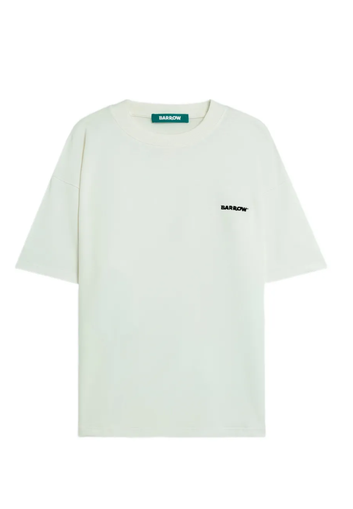 Barrow T-Shirt bianca in Jersey di Cotone – Vestibilità Unisex