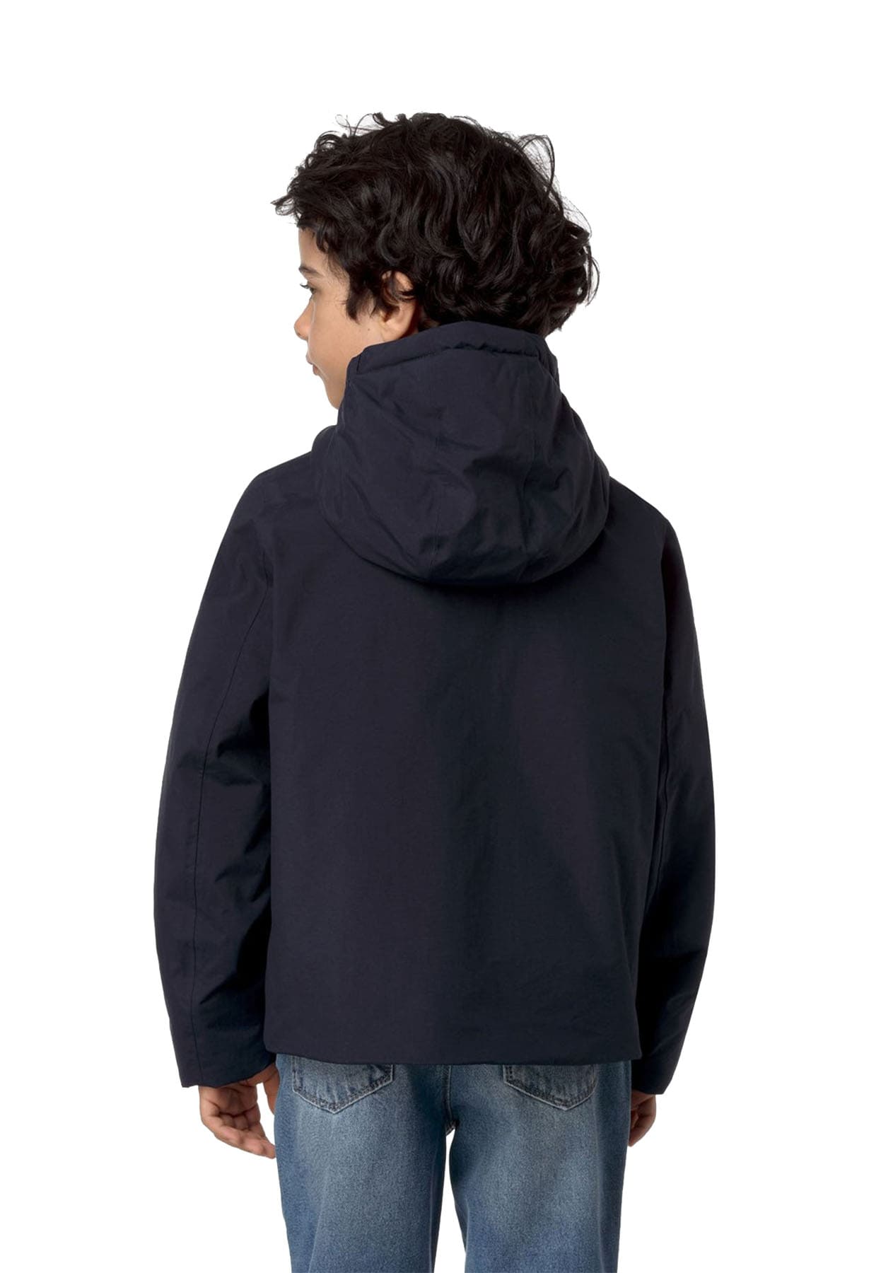 Giacca bambino K-Way nera in nylon ripstop